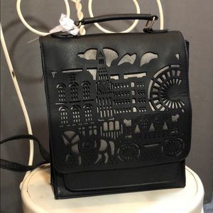 NWT Unique Backpack~Faux Leather~Black